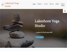 Tablet Screenshot of lakeshoreyoga.com